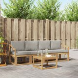  Set vanjskih sofa 5 kom. Bijela i svjetlosiva Poliester | shoptok.hr
