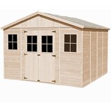 Timbela Lesena vrtna hiša - H246 x 418 x 420 cm/ 16 m² - Panelna konstrukcija, Vrtna lopa s podi - M330+M330G, (21922360) | Shoptok.si
