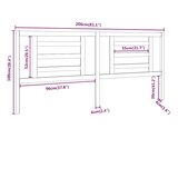  Uzglavlje za krevet sivo 206 x 4 x 100 cm od masivne borovine | shoptok.hr