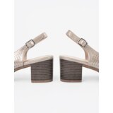 Sergio Leone Women's gold low-heeled sandals | shoptok.hr