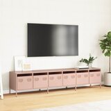 TV ormarić ružičasti 202x39x43,5 cm hladno valjani čelik | shoptok.hr
