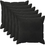  Presvlaka za jastuk 6 pcs HOUTEN Crna 65 x 65 cm Baršun | shoptok.hr
