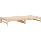  Izvlečna dnevna postelja 2x(80x200) cm trdna borovina, (20787754) | Shoptok.si