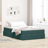  Krevet s madracem i skladištem Tamnozelena 120 x 200 cm Baršun | shoptok.hr