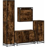  4-dijelni set kupaonskog namještaja boja hrasta drveni | shoptok.hr