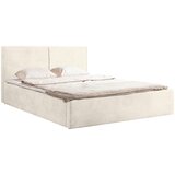 MID.YOU OBLAZINJENA POSTELJA 140 cm x 200 cm , les, tekstil, leseni material krem barve | Shoptok.si