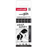 UNI ball Marker Uni pin set 0,05/0,3/0,8/1,2/BR mm crni Manga Shonen 5/1 | shoptok.hr