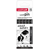 Marker Uni pin set 0,05/0,3/0,8/1,2/BR mm crni Manga Shonen 5/1