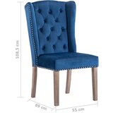 vidaXL Jedilni stol moder žamet | Shoptok.si