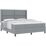  Krevet s opruga kutije Svijetlo siva 200 x 180 cm tkanina | shoptok.hr