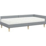  Kotni okvir postelje z matrico 2 pcs Svetlo siva blago, (5000121381) | Shoptok.si