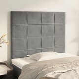 vidaXL Posteljno vzglavje 2 kosa svetlo siv 80x5x78/88 cm žamet Cene
