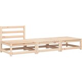  Vrtna sofa bez naslona za ruke s jastucima i tabureima Smeđa | shoptok.hr