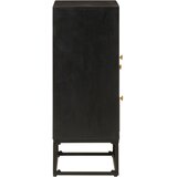  Komoda crna 55 x 30 x 76 cm od masivnog drva manga i željeza | Eponuda.com