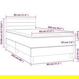  Box spring postelja z vzmetnico temno rjava 80x200 cm blago, (20901153) | Shoptok.si