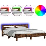  Okvir za krevet s uzglavljem i LED boja hrasta 180x200 cm | Eponuda.ba