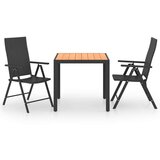  3-dijelni vrtni blagovaonski set crno-smeđi | shoptok.hr