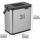 Wenko Kanta za bio otpad u mat srebrnoj boji 3 l Colin – | shoptok.hr