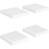 Maison Chic 4 kosi Stenske Police - Viseče police bele 23x23,5x3,8 cm MDF, (21793416) Cene