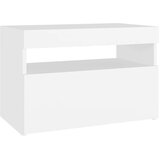 vidaXL noćni ormarić LED svjetla visoki sjaj bijeli 60x35x40 cm drvo | shoptok.hr