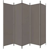 Sobna Paravan 5-delni antracit 250x200 cm blago, (20594928) | Shoptok.si