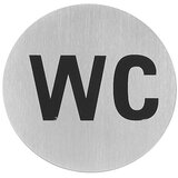 Hendi Samolepilna informacijska tablica za WC vrata, nerjaveče jeklo, dia. 75 mm - 663622, (21389717) | Shoptok.si