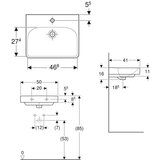 Geberit smyle square umivaonik 50cm 500.256.01.1 | ePonuda.com