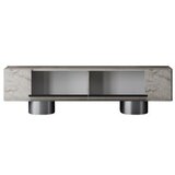 Hanah home tv polica bohem travertine silver