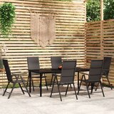  7-dijelni vrtni blagovaonski set crni | shoptok.hr