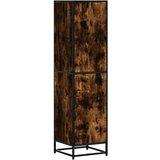 Maison Chic Visoka omara - Komoda - Predalnik dimljen hrast 35,5x35x139 cm inž. les in kovina, (21719379) Cene