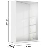 Modern Living Omara Za Oblačila Reflect, Bela | Shoptok.si