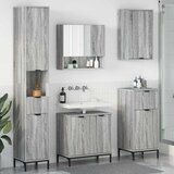  Set namještaja za kupaonicu Siva Sonoma Inženjersko drvo, Metal | shoptok.hr