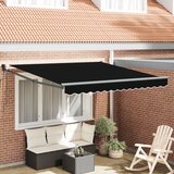 vidaXL avtomatska retraktibilna tenda Črna 350x250 cm, nadomestna tenda za okvir 3.5x2.5 m Črna | Shoptok.si