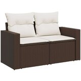 vidaXL 10-dijelni set vrtnih sofa od poliratana s jastucima smeđi | shoptok.hr