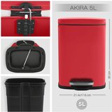 Spirella Rdeč jeklen koš za smeti s pedalom 5 l Akira – | Shoptok.si