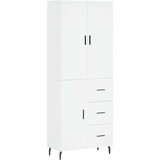  Visoka komoda bijela 69 5x34x180 cm konstruirano drvo | shoptok.hr