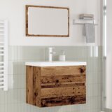 vidaXL Set namještaja za kupaonicu 3 pcs Staro drvo 60 x 38.5 x 45 cm | shoptok.hr