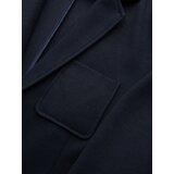 Ombre Men's SLIM knit jacket with subtle texture - navy blue | ePonuda.com