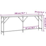  Konzolni stol boja hrasta sonome 200x29x75 cm konstruirano drvo | shoptok.hr