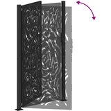  Vrtna vrata crna 100x175 cm čelična dizajn plamena | shoptok.hr