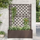  Vrtna sadilica s rešetkom 100 x 43 x 142 cm PP boja kave | shoptok.hr