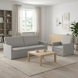  Set sofe 2 pcs Oblačnosiva Tkanina - Siva tkanina oblak 1-sjedalni + 3-sjedalni (180 cm) | shoptok.hr