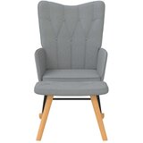  Stolica za ljuljanje s osloncem za noge svjetlosiva od tkanine | shoptok.hr