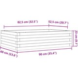  Vrtna sadilica voštano smeđe boje 90 x 60 x 46 cm od borovine | shoptok.hr