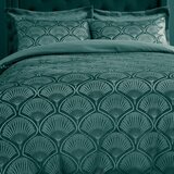 Catherine Lansfield Zelena podaljšana posteljnina za zakonsko posteljo 230x220 cm Art Deco Pearl – | Shoptok.si