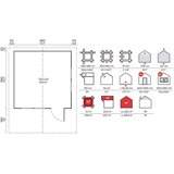 Male kuće Drvena kuća SEVILLA 380 × 380 cm sa šindrom | shoptok.hr