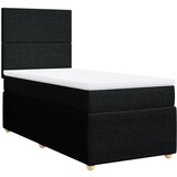 Maison Chic Box spring postelja - Vzmetna postelja z vzmetnico črna 90x200 cm blago SL23939, (21880045) | Shoptok.si