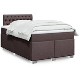 Maison Chic Box spring postelja - Vzmetna postelja z vzmetnico temno rjav 120x200 cm blago SL3821, (21900604) | Shoptok.si