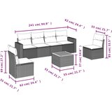  7-dijelni set vrtnih sofa od poliratana s jastucima bež | shoptok.hr