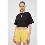 Puma Bombažna kratka majica črna barva | Shoptok.si
